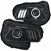 ANZO USA Headlight Assembly&nbsp;Trapezoidal&nbsp;Projector Beam&nbsp;Set Of 2 - 111353