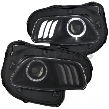 ANZO USA Headlight Assembly Trapezoidal Projector Beam Set Of 2 - 111353