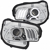 ANZO USA Headlight Assembly&nbsp;Trapezoidal&nbsp;Projector Beam&nbsp;Set Of 2 - 111354