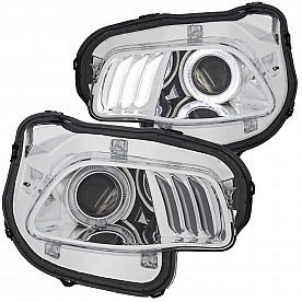 ANZO USA Headlight Assembly&nbsp;Trapezoidal&nbsp;Projector Beam&nbsp;Set Of 2 - 111354