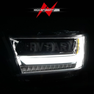 ANZO USA Headlight Assembly Rectangular Projector Beam Single - 111495-L-2