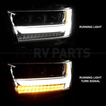 ANZO USA Headlight Assembly Rectangular Projector Beam Single - 111495-L-6