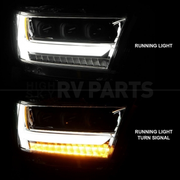ANZO USA Headlight Assembly Rectangular Projector Beam Single - 111495-R-6