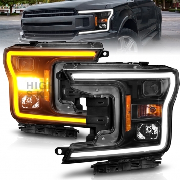 ANZO USA Headlight Assembly Rectangular Projector Beam Set Of 2 - 111509