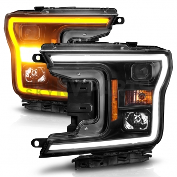 ANZO USA Headlight Assembly Rectangular Projector Beam Set Of 2 - 111509-2