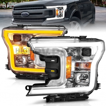 ANZO USA Headlight Assembly Rectangular Projector Beam Set Of 2 - 111510
