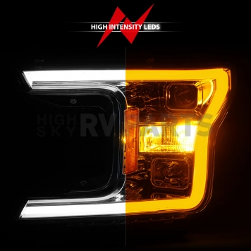 ANZO USA Headlight Assembly Rectangular Projector Beam Set Of 2 - 111510-5