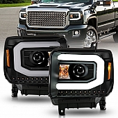 ANZO USA Headlight Assembly&nbsp;Rectangular&nbsp;Projector Beam&nbsp;Set Of 2 - 111513