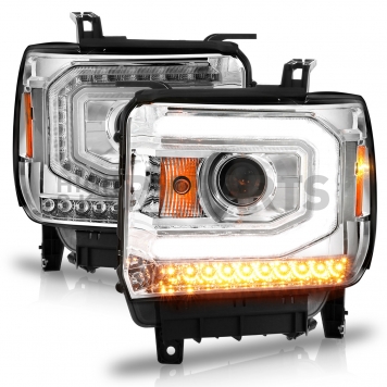 ANZO USA Headlight Assembly Rectangular Projector Beam Set Of 2 - 111514-7