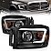 ANZO USA Headlight Assembly Rectangular Crystal Headlights With Turn Signal Set Of 2 - 111524