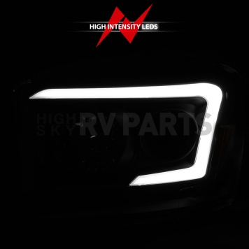 ANZO USA Headlight Assembly Rectangular Crystal Headlights With Turn Signal Set Of 2 - 111524-5
