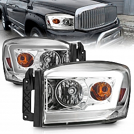 ANZO USA Headlight Assembly&nbsp;Rectangular&nbsp;Crystal Headlights With Turn Signal&nbsp;Set Of 2 - 111525