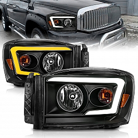 ANZO USA Headlight Assembly&nbsp;Rectangular&nbsp;Crystal Headlights With Turn Signal&nbsp;Set Of 2 - 111526