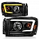 ANZO USA Headlight Assembly Rectangular Crystal Headlights With Turn Signal Set Of 2 - 111526