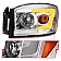 ANZO USA Headlight Assembly Rectangular Crystal Headlights With Turn Signal Set Of 2 - 111527