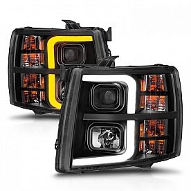 ANZO USA Headlight Assembly&nbsp;Rectangular&nbsp;Projector Beam&nbsp;Set Of 2 - 111545