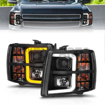 ANZO USA Headlight Assembly Rectangular Projector Beam Set Of 2 - 111545-6
