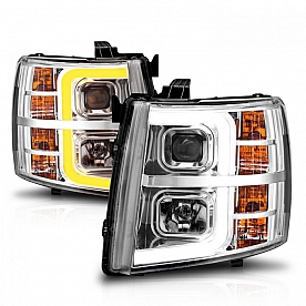 ANZO USA Headlight Assembly&nbsp;Rectangular&nbsp;Projector Beam&nbsp;Set Of 2 - 111546