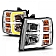 ANZO USA Headlight Assembly Rectangular Projector Beam Set Of 2 - 111546