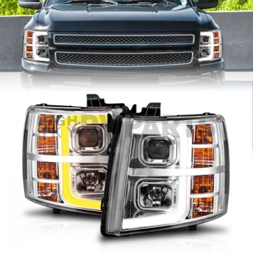 ANZO USA Headlight Assembly Rectangular Projector Beam Set Of 2 - 111546-6