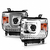 ANZO USA Headlight Assembly&nbsp;Rectangular&nbsp;Projector Beam&nbsp;Set Of 2 - 111553