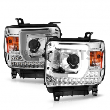 ANZO USA Headlight Assembly Rectangular Projector Beam Set Of 2 - 111553