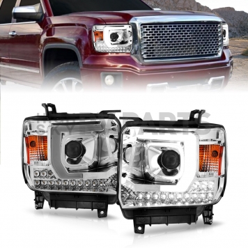 ANZO USA Headlight Assembly Rectangular Projector Beam Set Of 2 - 111553-6