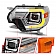 ANZO USA Headlight Assembly Rectangular Projector Beam With Switchback Daytime Running Light Set Of 2 - 111557
