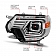 ANZO USA Headlight Assembly Rectangular Projector Beam With Switchback Daytime Running Light Set Of 2 - 111557