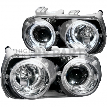 ANZO USA Headlight Assembly Rectangular Projector Beam With Halo Set Of 2 - 121004-1