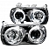 ANZO USA Headlight Assembly Rectangular Projector Beam With Halo Set Of 2 - 121004