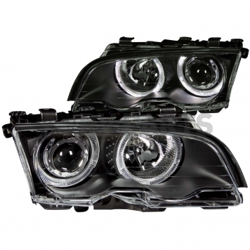 ANZO USA Headlight Assembly Trapezoid Projector Beam With Halo Set Of 2 - 121013