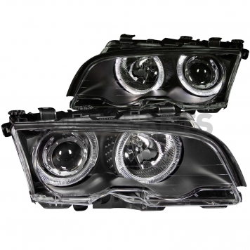ANZO USA Headlight Assembly Trapezoid Projector Beam With Halo Set Of 2 - 121015