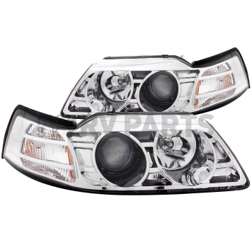 ANZO USA Headlight Assembly Trapezoid Projector Beam Set Of 2 - 121043