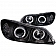 ANZO USA Headlight Assembly Trapezoid Projector Beam With Halo Set Of 2 - 121077