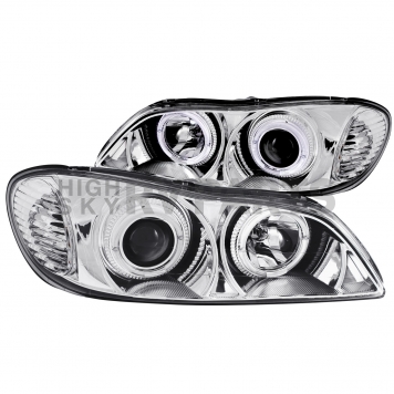 ANZO USA Headlight Assembly Trapezoid Projector Beam With Halo Set Of 2 - 121078-1