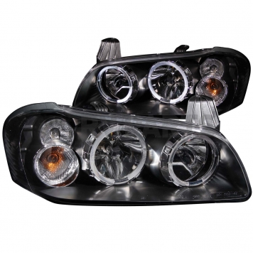 ANZO USA Headlight Assembly Trapezoid Standard Beam With Halo Set Of 2 - 121113-1