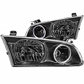 ANZO USA Headlight Assembly&nbsp;Trapezoid&nbsp;Standard Beam With Halo&nbsp;Set Of 2 - 121123