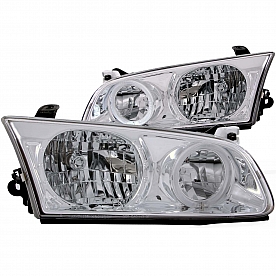 ANZO USA Headlight Assembly&nbsp;Trapezoid&nbsp;Projector Beam With Halo&nbsp;Set Of 2 - 121124