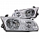 ANZO USA Headlight Assembly Trapezoid Projector Beam With Halo Set Of 2 - 121124