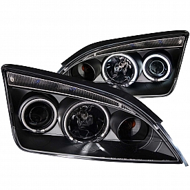 ANZO USA Headlight Assembly&nbsp;Trapezoid&nbsp;Projector Beam&nbsp;Set Of 2 - 121198