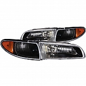 ANZO USA Headlight Assembly&nbsp;Trapezoid&nbsp;Standard Beam&nbsp;Set Of 2 - 121201
