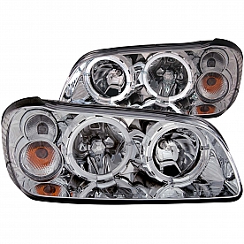 ANZO USA Headlight Assembly&nbsp;Trapezoid&nbsp;Standard Beam With Halo&nbsp;Set Of 2 - 121202