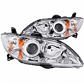 ANZO USA Headlight Assembly&nbsp;Trapezoid&nbsp;Projector Beam&nbsp;Set Of 2 - 121211