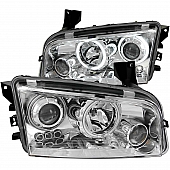 ANZO USA Headlight Assembly&nbsp;Trapezoid&nbsp;Projector Beam&nbsp;Set Of 2 - 121217