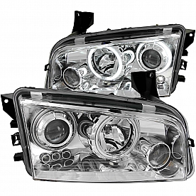 ANZO USA Headlight Assembly&nbsp;Trapezoid&nbsp;Projector Beam&nbsp;Set Of 2 - 121217