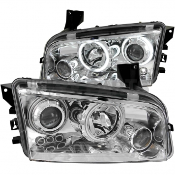 ANZO USA Headlight Assembly Trapezoid Projector Beam Set Of 2 - 121217-1