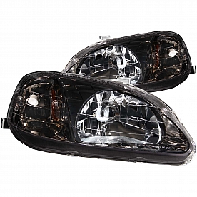 ANZO USA Headlight Assembly&nbsp;Trapezoid&nbsp;Standard Beam&nbsp;Set Of 2 - 121234