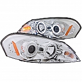 ANZO USA Headlight Assembly&nbsp;Trapezoid&nbsp;Projector Beam&nbsp;Set Of 2 - 121237