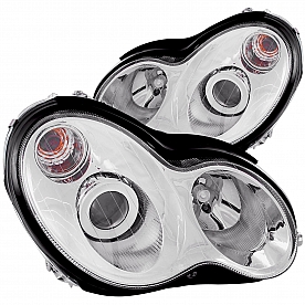 ANZO USA Headlight Assembly&nbsp;Oval&nbsp;Projector Beam&nbsp;Set Of 2 - 121239